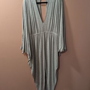BURU Elegant Gray Midi Dress